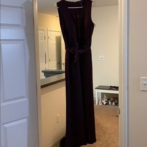 Purple silk jumpsuit